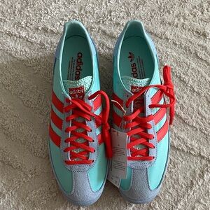 Adidas Women's Turquoise and Red Sneakers